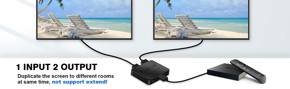 4K HDMI Splitter for Dual Monitors